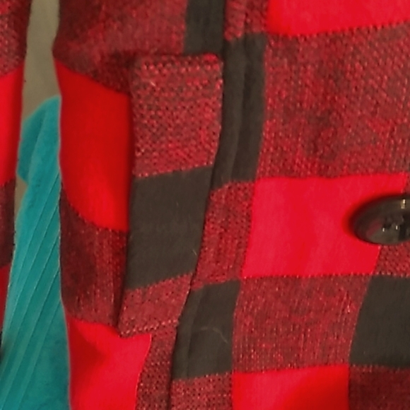 Polyester Small Black & White Checker Jacket Gently Worn - Picture 5 of 8